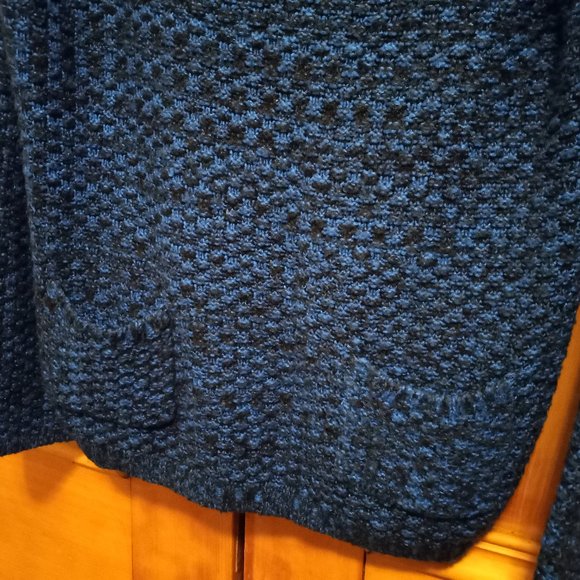Maurices Royal Blue & Black Knit Sweater W/Pockets Size L (T-332) - Picture 7 of 10